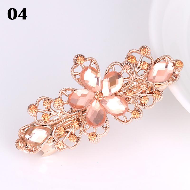 Women's Butterfly Rhinestone Crystal Hair Clip Barrette CDN