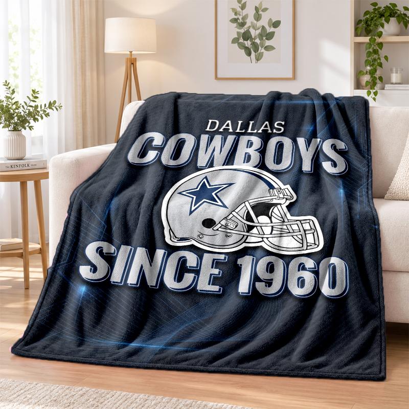 Dallas Cowboys Printed Flannel Blanket Warm Comfort Bed Throw For Indoor Home Decoration