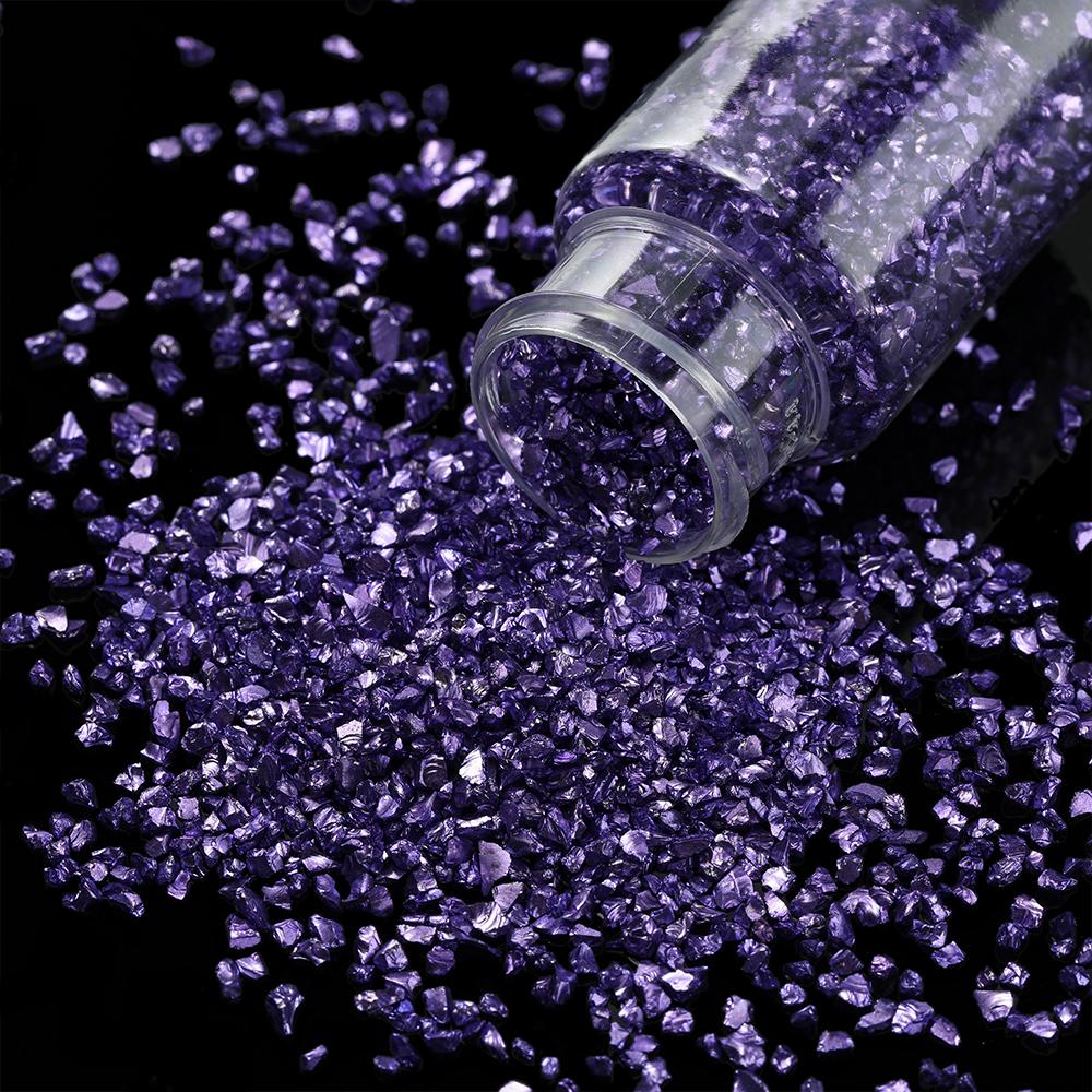30g/Bottle Glass Crushed Stones Resin Fillings for DIY Epoxy Resin Mold Irregular Crystal Nail Art Decoration Jewelry Making