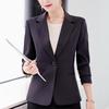 Женский пиджак повседневный осенне-зимний элегантный офисный пиджак костюм черный белый однотонный длинный рукав модный пиджак костюмы дамы