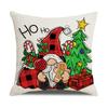 Новый дом Рождественская наволочка Лен Принт Санта Клаус Гостиная Диванная подушка Подушка для спальни