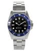 Hyakuichi 20 ATM Water Resistant Watch Ceramic Bezel Calendar Wristwatch Metal Band X Quartz [HYAKUICHI 101] No.1Z Diver's Men's (Blue Black)