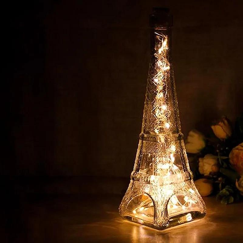 Светодиодная гирлянда из пробки DIY, пробка для бутылки, светодиодные гирлянды для украшения, украшения для вечеринки