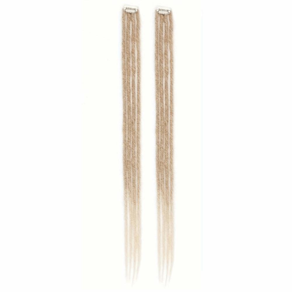 2Pcs 24 Inch Handmade Dreadlock Extensions Clip-in Hippie Dreads Hairpiece Suitable for All People