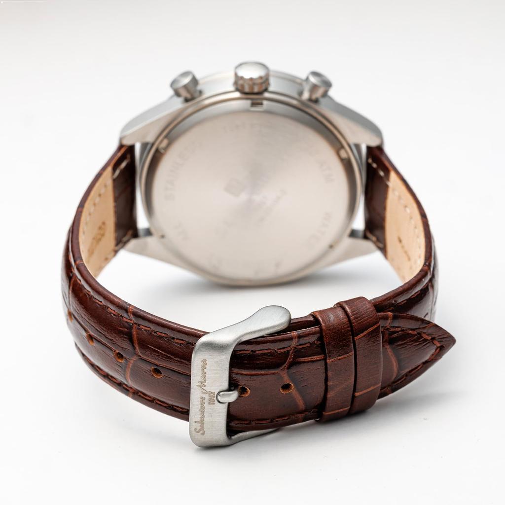 Часы Business Analog Chronograph Black Quartz с крестом для часов SSWH [Salvatore Marra] Мужские [Товар]