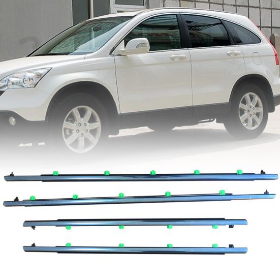 4 шт., уплотнительная лента для наружного окна, резиновая уплотнительная накладка для стекла, литая накладка для Honda