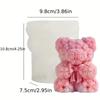 Rose Bear Candle Silicone Molds Holding Heart Flowe Plaster Resin Moulds Making Aromatherapy Wedding Party Decor Gifts for Bride