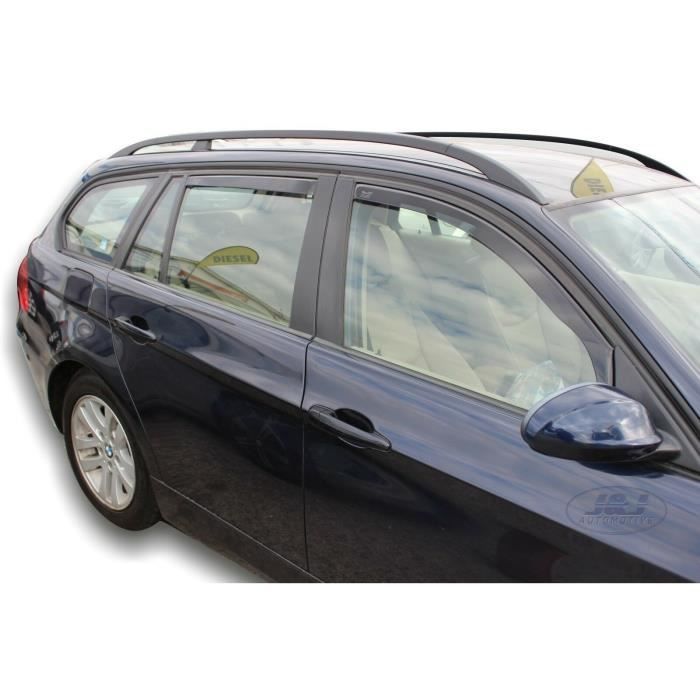 Déflecteurs D'air - J&J AUTOMOTIVE - BMW 3 Série E91 - Fumé - Acrylique Renforcé - Installation Facile