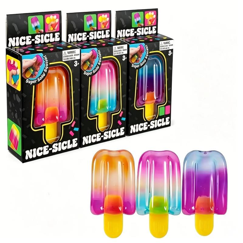NeeDoh Nice-Sicle Мороженое на палочке Сенсорная сжимаемая игрушка Супер Стресс-снималка для детей и взрослых Летние подарки на фестиваль