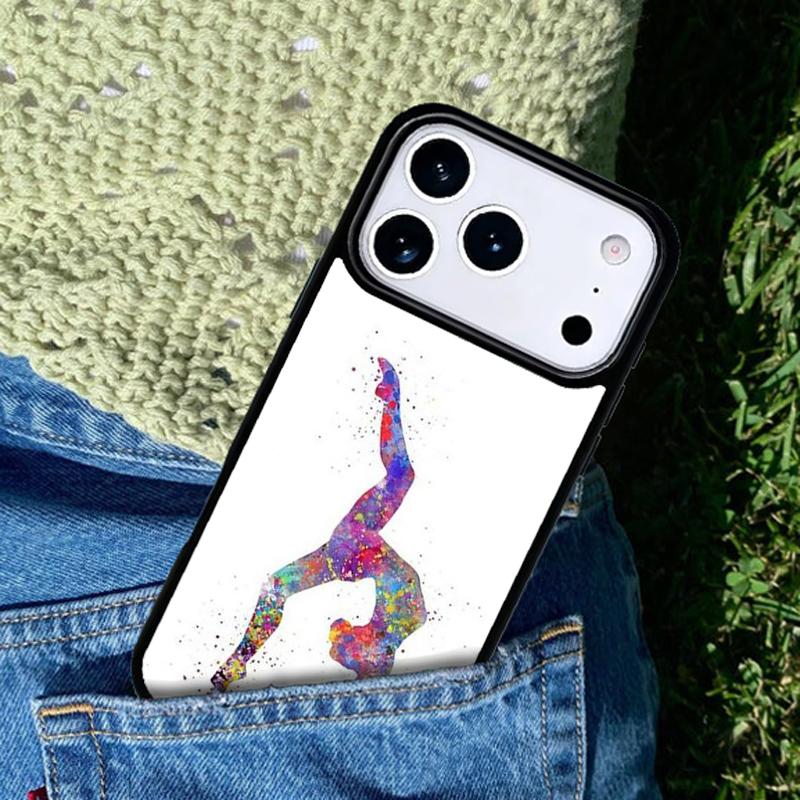 Чехол для телефона "Люблю гимнастику" для iPhone 17 AIR 16 Pro Max 15 14 Pro 11 12 13 Ударопрочный силиконовый чехол