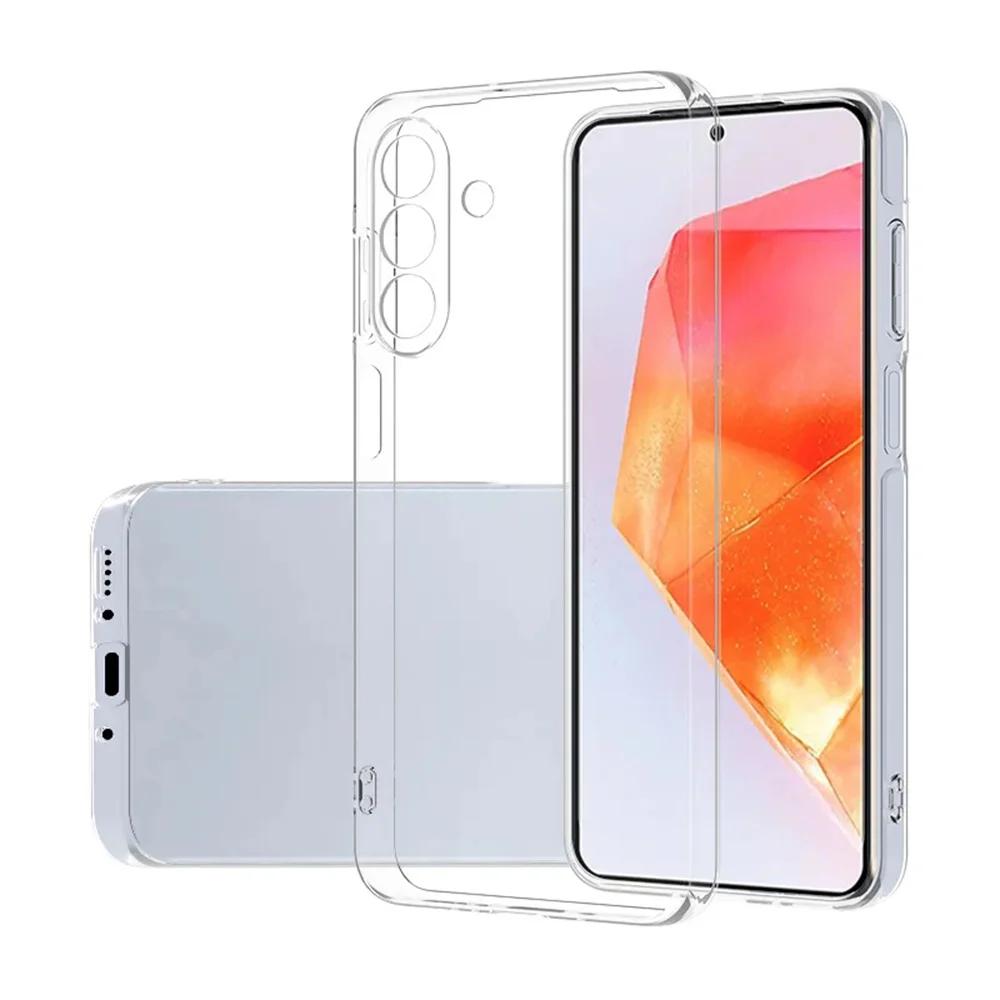 Роскошная ультратонкая прозрачная задняя крышка для Samsung Galaxy A55 A35 A25 A15 A54 A34 A24 A14 5G Силиконовый прозрачный мягкий чехол