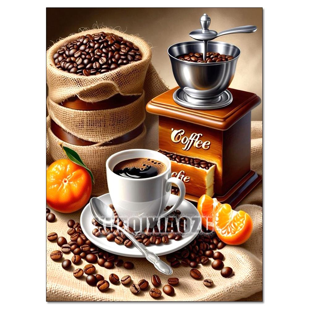 New Kitchen Restaurant Diamond Painting Decoration Bread Coffee Diamond Cross Stitch Kit DIY Handmade Adult Hobby Gift