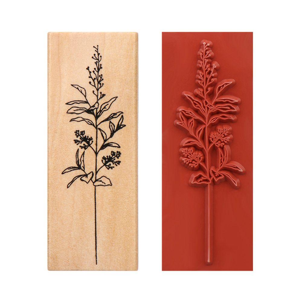 1 шт. Крафт стандартный штамп Домашнее искусство DIY Винтаж трава растения деревянные резиновые штампы Скрапбукинг