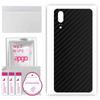 apgo Protective Skin Sticker for the Back Compatible with Huawei P20, Wrap Film, Foil, Vinyl - Pattern Carbon Black