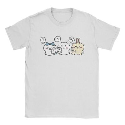 Miniso Чикава Футболка с рисунком Мужская Женская Хлопок Удивительная Футболка С круглым вырезом Мультяшная Милая Футболка С коротким рукавом Топы S3XL