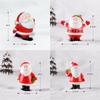 Christmas Resin Miniatures Figurines Santa Claus Snowman Elk Desktop Decor Ornaments Merry Christmas Decorations For Home 2023