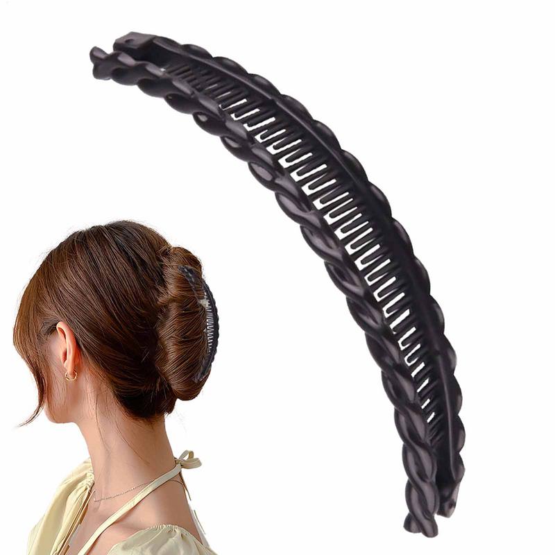 Модная заколка для волос 'банан' винтажная заколка-гребень зажим 'рыбий хвост' заколка для конского хвоста для женщин девушек аксессуары для волос