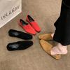 Женские балетки с квадратным носком, лоферы, обувь, бренд, вечеринка, летние сандалии 2025, элегантные новые повседневные кроссовки для ходьбы, неглубокие zapatos