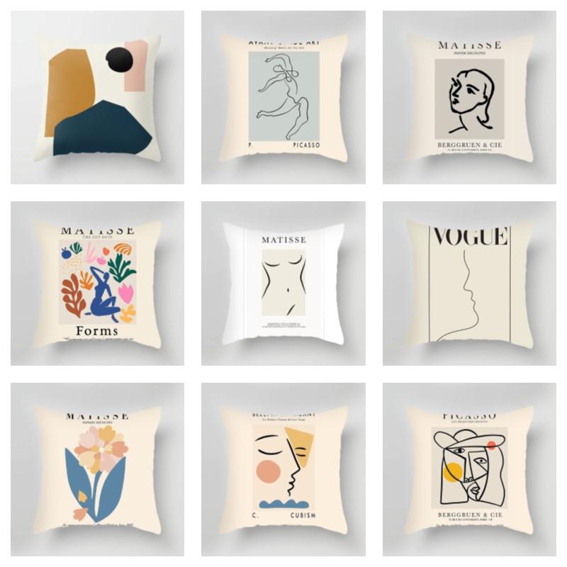 Nordic New Abstract Наволочка Геометрический Узор Гостиная Диван Подушка Чехол Украшения Дома