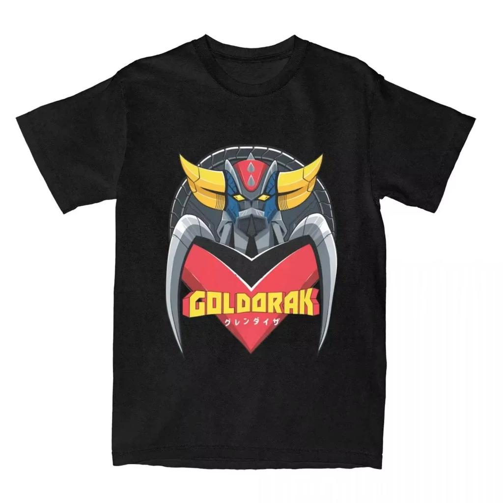 Футболка Robot Grendizer 1975 года для мужчин и женщин с изображением робота НЛО Goldorak, забавная футболка из чистого хлопка с круглым вырезом и коротким рукавом, размер ЕС