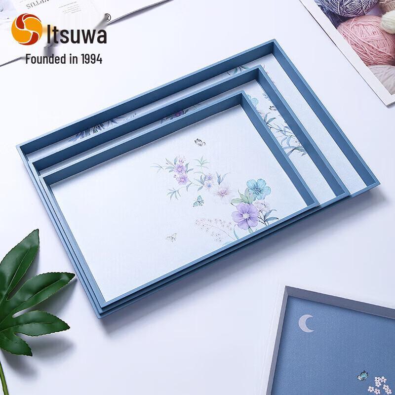 Wuhe Floral Pattern Melamine Square Serving Tray