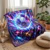 Energetic Soccer Ball Art Theme blanket Lightweight Warm Flannel Blanket Decorative Throw Blanket for Home Decoration