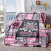 2026 Новинки Подарок Девушке Футболистки Мягкий Фланелевый Плед с Вдохновляющими Футбольными Цитатами и Графикой Идеально для Дивана, Телевизора Или Постели