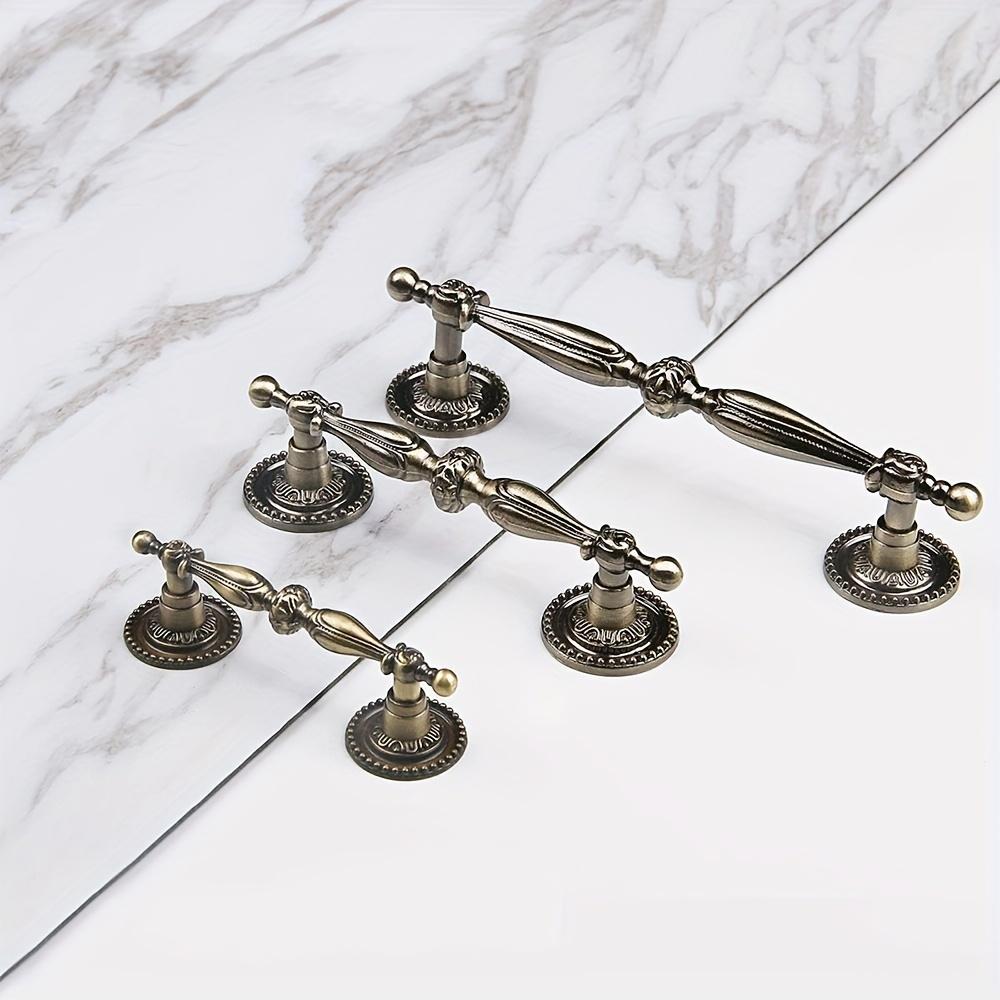 8 шт. ручки для шкафа, старинные латунные ручки для ящиков, винтажные ручки для комода в европейском стиле, ручки для кухонной мебели, ручки для спальни с винтами