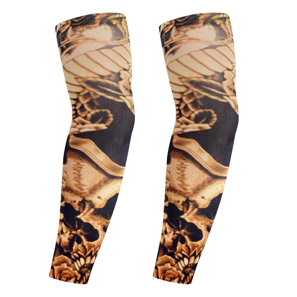 Simulation Tattoo Arm Sleeves Sunproof Arm Covers for Outdoor Enthusiasts Sport Accessory Driving Cycling Arm Protectors