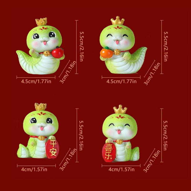 2025 год Змеи Украшение Мультфильм Счастливая Змея Фигурка Микро Пейзаж Автомобиль Интерьер Домашний Рабочий Стол Украшение