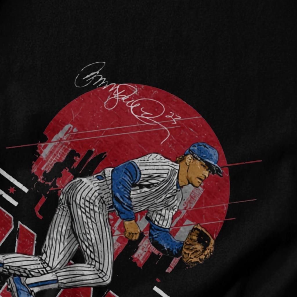 Men T Shirt Ryne Sandberg Skyline Gifts Y2K Graphic Crewneck Unisex Tops T Shirts