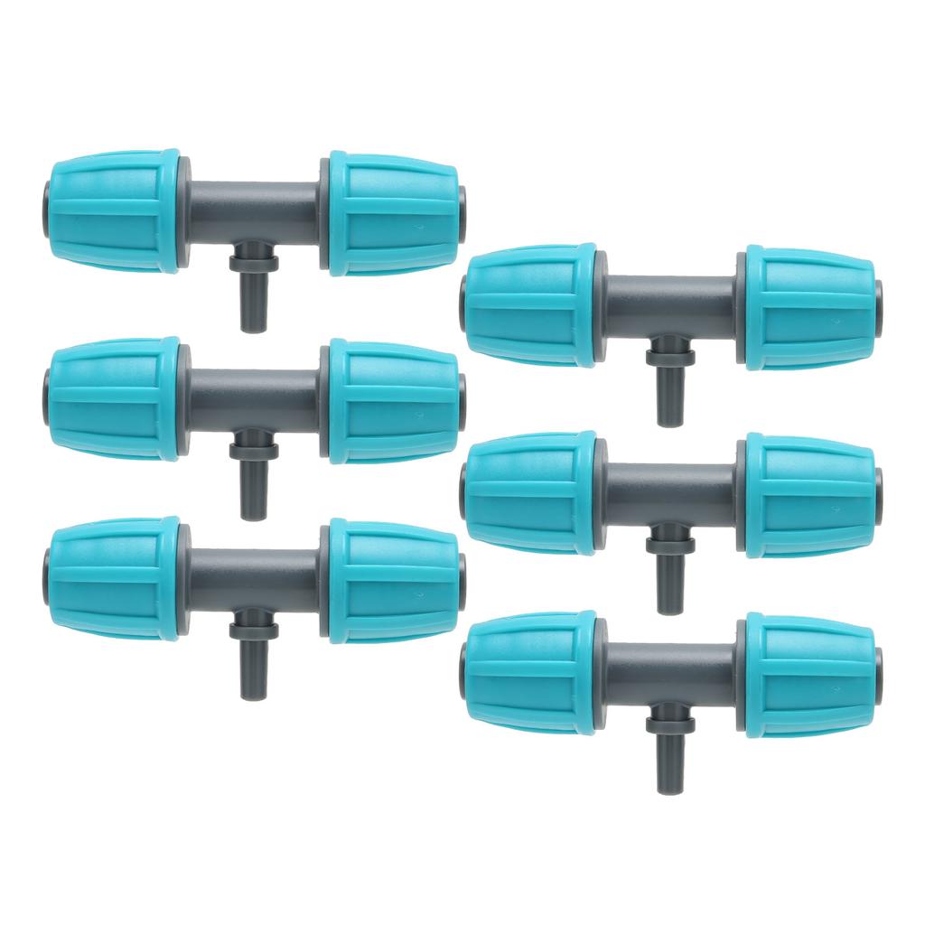 10PCS 16mm To 4/7 Barbed Tee Irrigation Tube Reducing Tee Connector Fitting for Garden Courtyard