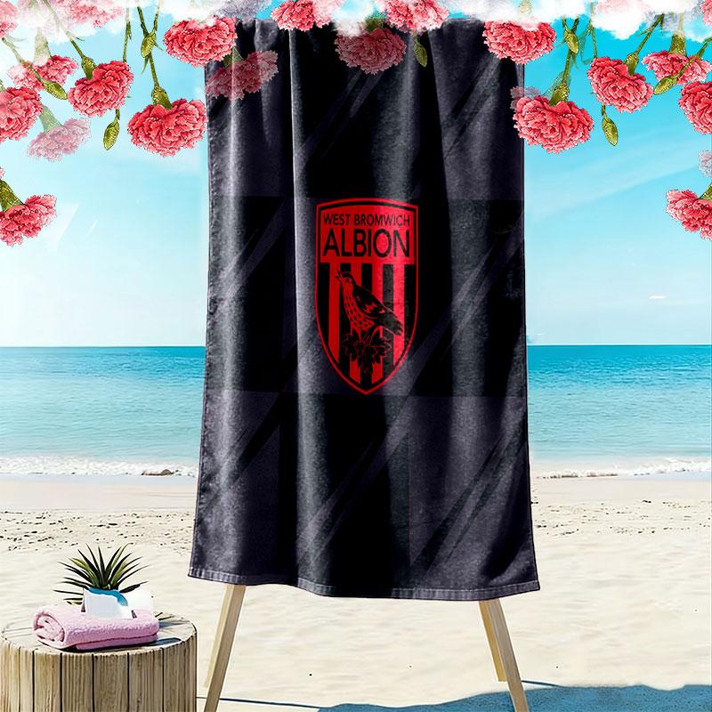 West Bromwich Albion Beach Towel, Large Soft Quick Dry Towel for Beach Camping Swimming