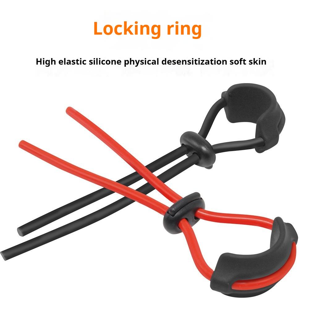 Мужские кольца на член, регулируемое кольцо для пениса, замок для эякуляции, мошонка, шар, носилки, веревка, силиконовое кольцо для пениса, секс-игрушки для мужчин