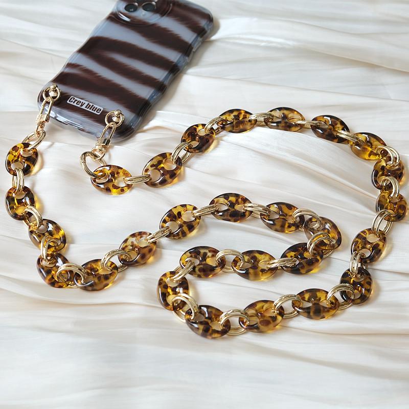 Новая цепочка для телефона, милый аксессуар, съемные детали, бежевый, синий, резиновый шейный ремешок через плечо, цепочка для телефона, акриловый ремешок на плечо, подвесная цепочка