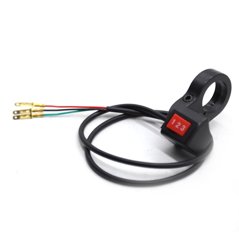 1 Pc Wearproof Handlebar Toggle Switch with 3 Speed Module 22mm 7/8in Handlebar Control Switch for Motorcycle Bicycle