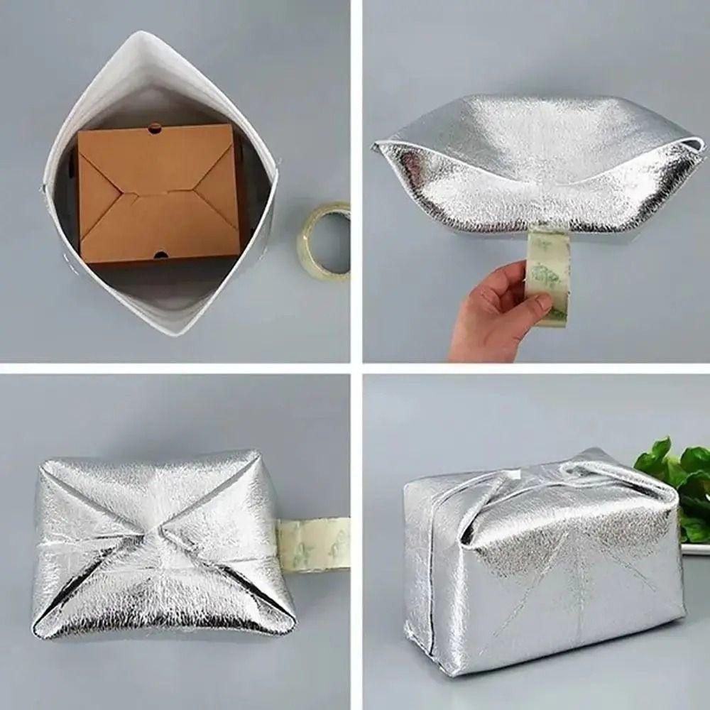 50pcs Reusable Thermal Bag Aluminum Foil Food Delivery Bag Insulation Bag Food Delivery