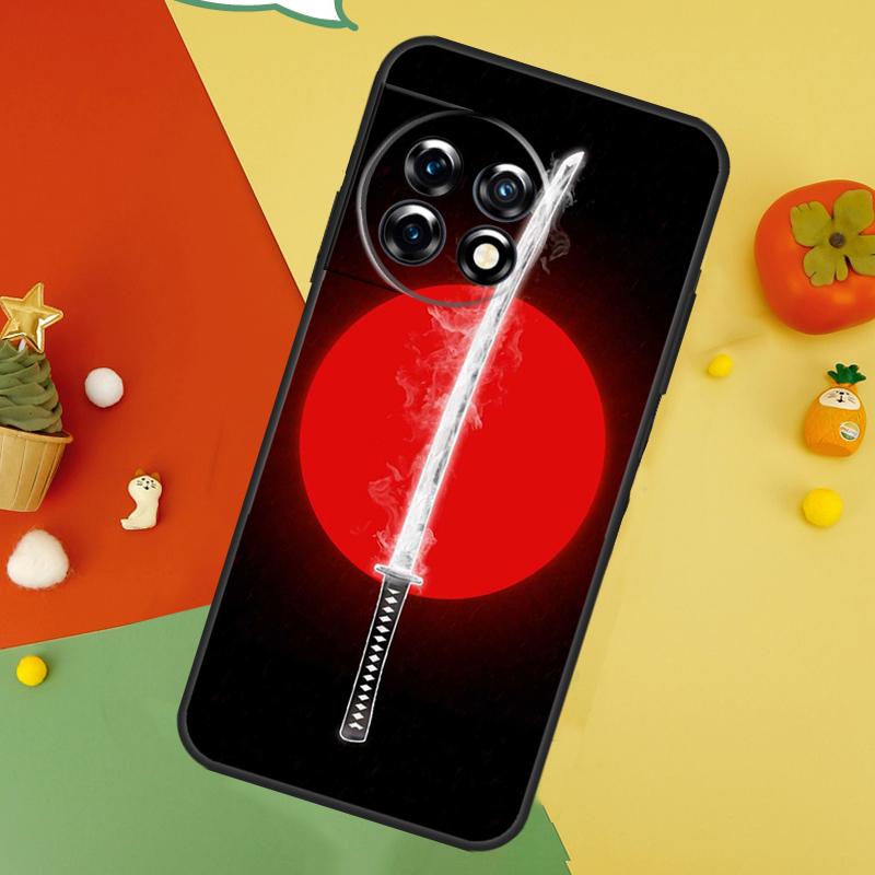 Японская самурайская катана Задняя крышка для OnePlus 13 15 13R 13T 12 12R 11 10 10T 8T Nord 5 CE 4 2 3 Lite N20 N30 Чехол