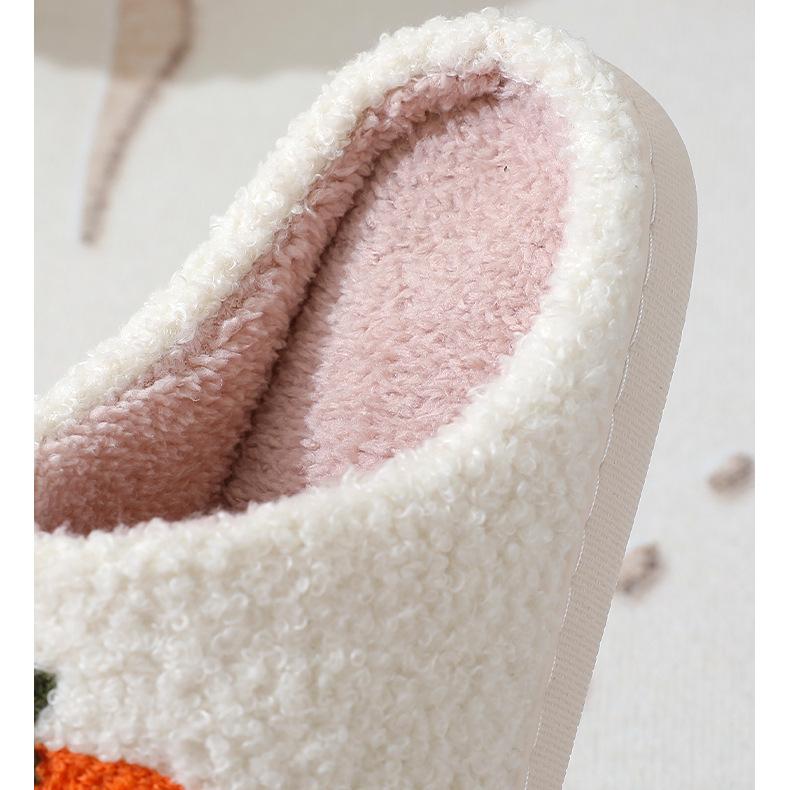 Новые теплые зимние хлопковые тапочки с рисунком тыквы на Хэллоуин для мужчин и женщин, домашние домашние хлопковые тапочки для пар