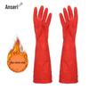 Ansell 45cm Long Fleece-Lined Latex Cleaning Gloves