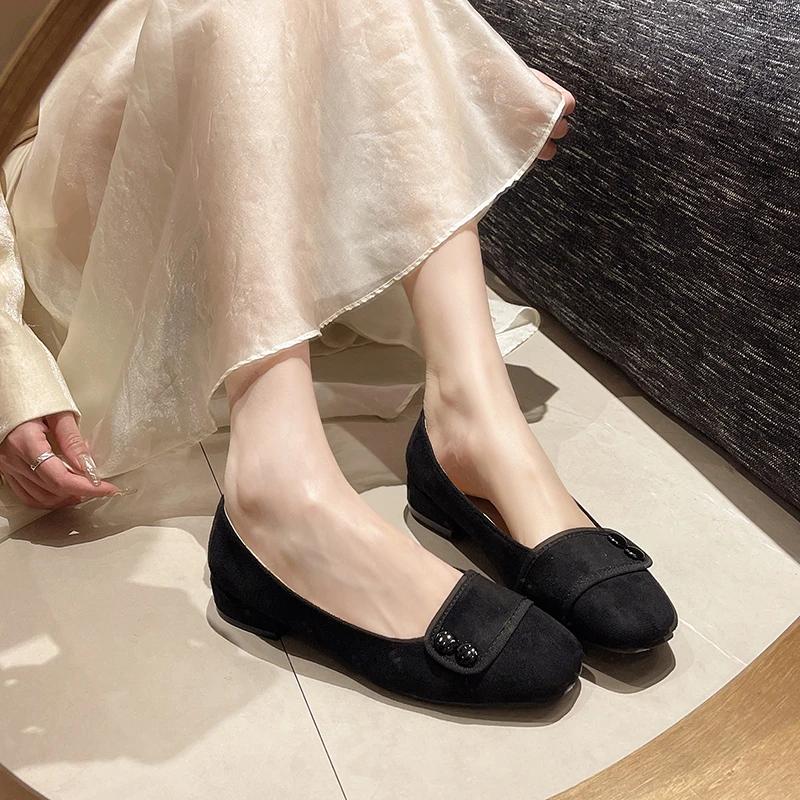 Туфли на высоком каблуке 2024 года, новые популярные универсальные туфли в стиле французской феи с сетчатым ретро-квадратным носком, нежные женские туфли Мэри Джейн