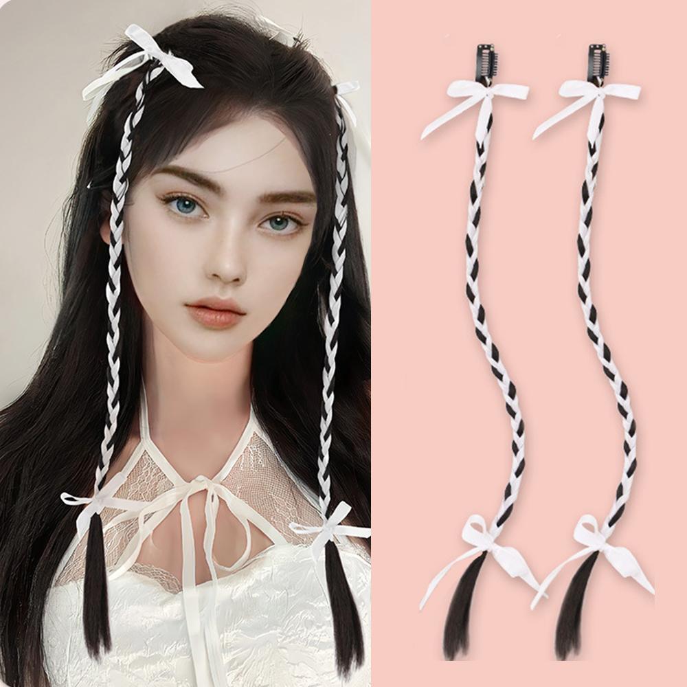 Bybrana Лента Атмосфера Плетеные Наращивание Волос Черный Коричневый Парик Из Синтетического Волокна Пара