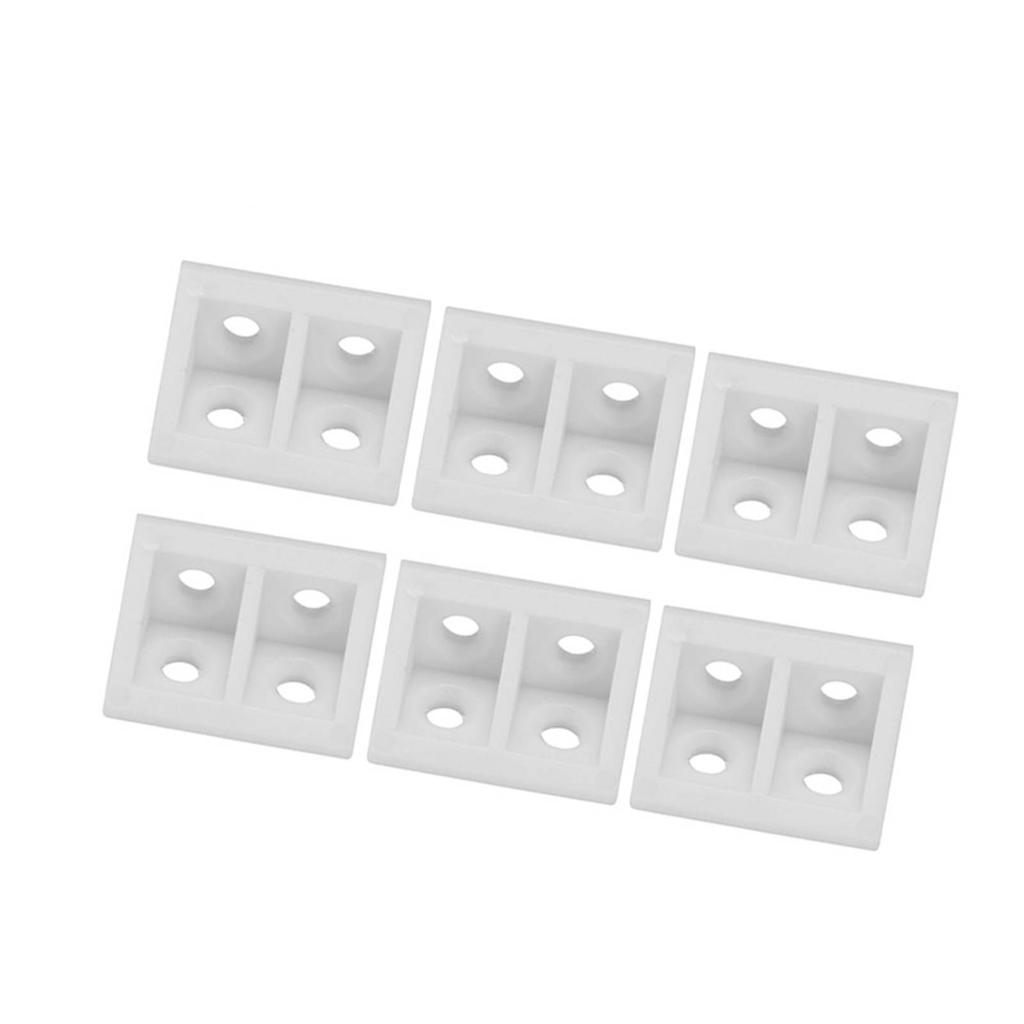 50pcs Plastic Right Angle Corner Gusset Brace Angle Brackets Code Furniture