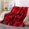 Rose Flower Blanket Flannel Blanket Super Soft Throw Blankets for Bedroom Couch Sofa Gift Tv Blanket Bedding