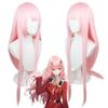 Anime DARLING In the FRANXX 02 Zero Two Wigs 100cm Long Pink Heat Resistant Synthetic Hair Perucas Cosplay Wig
