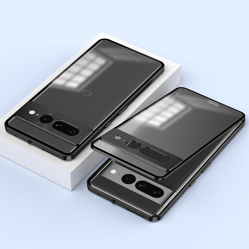 Для Google Pixel 7 Pro 5G чехол-книжка с защелкой, прозрачный матовый чехол для телефона из ПК