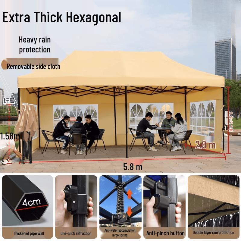 Складной навес JunDingYing 3x6 м с окнами