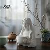 Stable Base Ornament 3D Printed Half-Body Goddess Statue, Elegant Bust Figurine with Storage Decorative Container for Candle Succulents Jewelry,