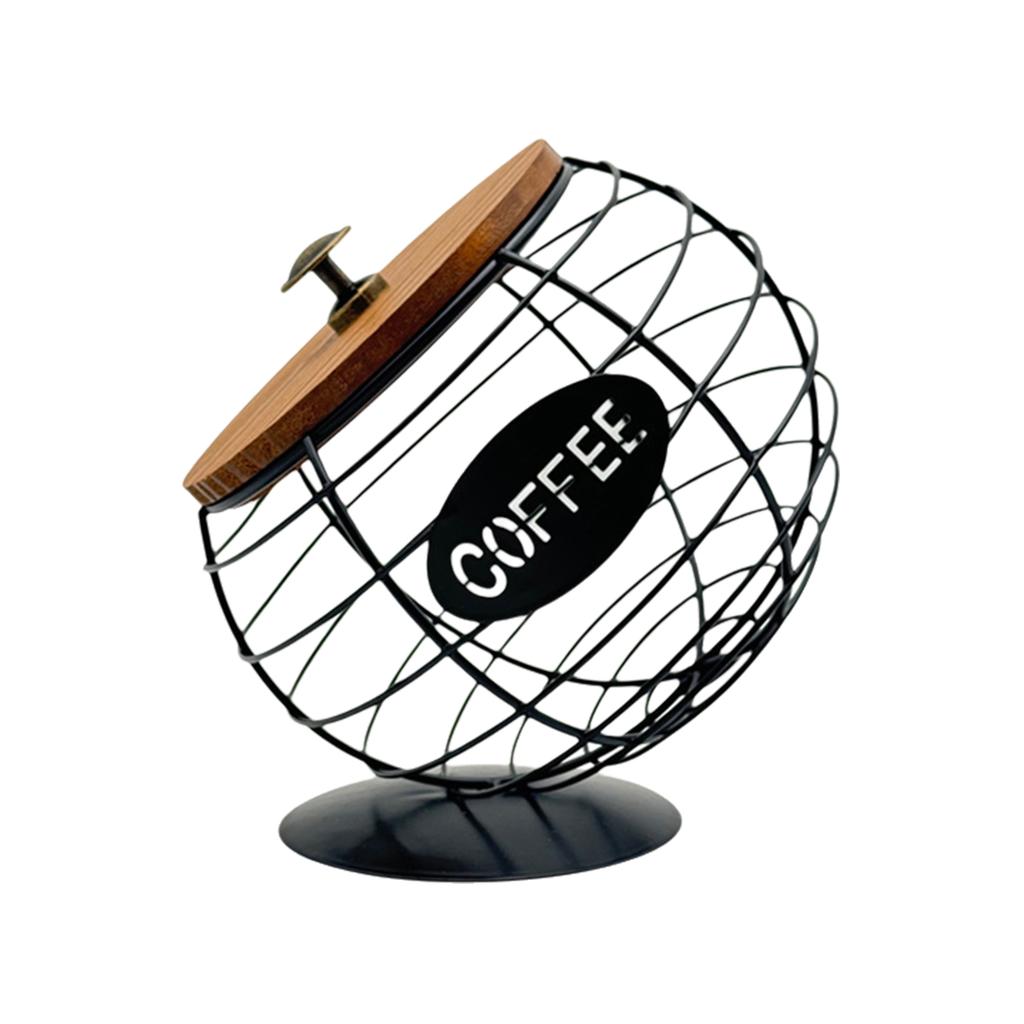 Корзина для хранения фруктов Iron Art, большая емкость, органайзер для кофейных капсул, диспенсер для капсул эспрессо для кухонной столешницы