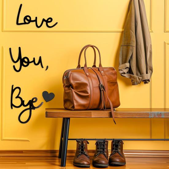 Love You Bye Wooden Sign Wall Decoration Sign Family Entryway Decor Above Door